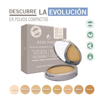 Polvo Compacto Aclarante y Humectante Ana María - Imagen 4