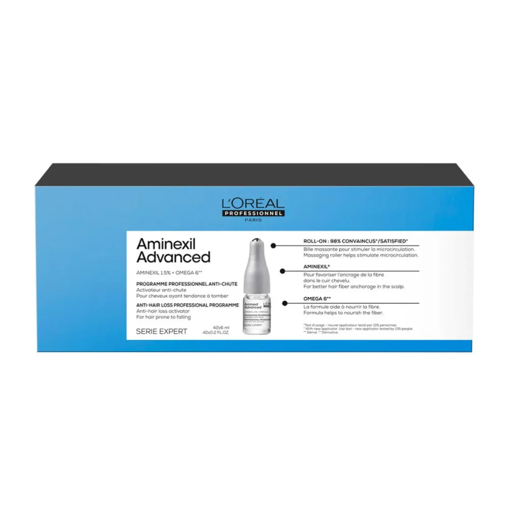 Ampollas Anti-Caída Aminexil Advanced 10 Unidades x6ml Loreal - Imagen 2
